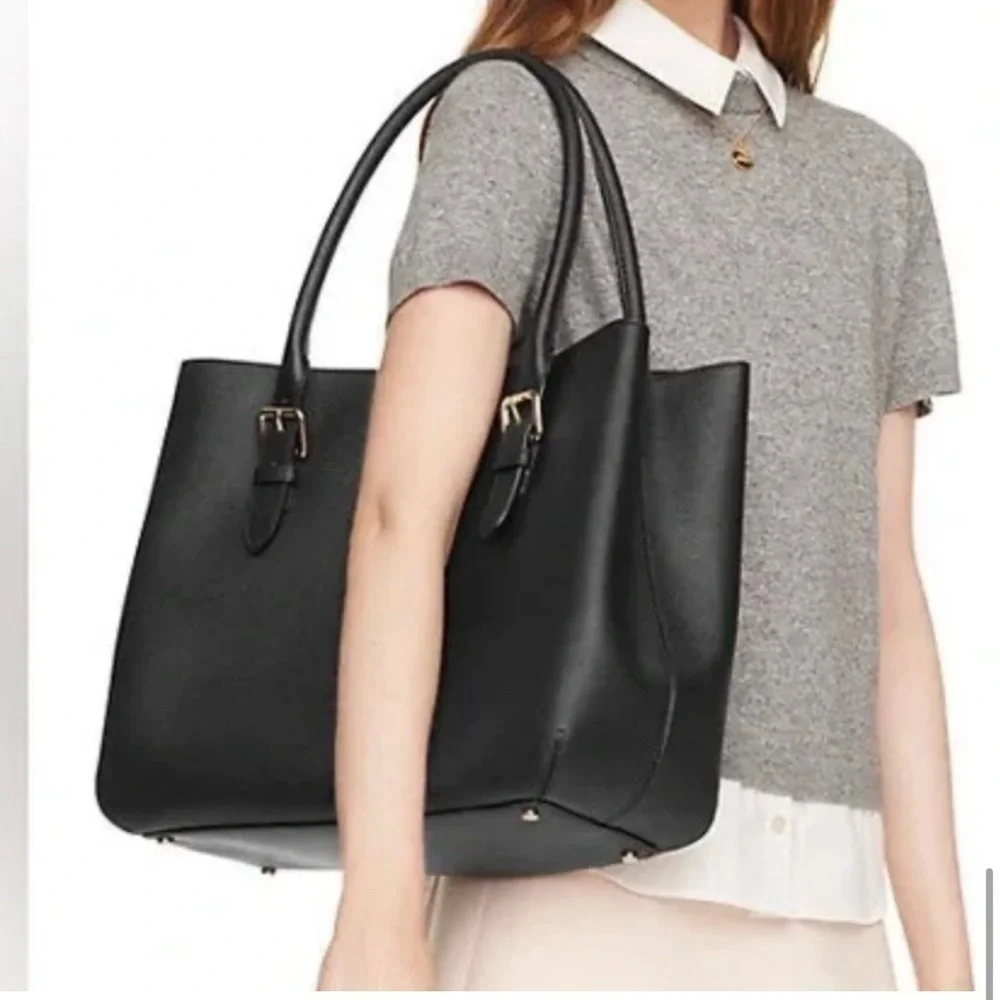 Kate Spade ♠️ Cove Street Airel Black Saffiano Leather Large Tote Bag